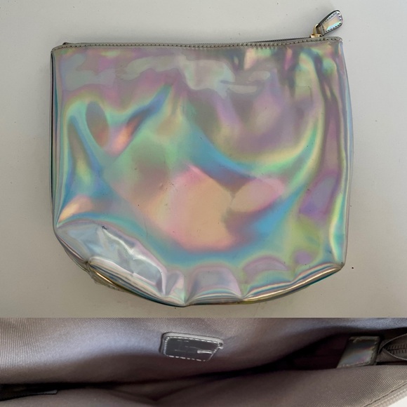 IRIDESCENT Vinyl COSMETICS Travel BAG NWOT - Picture 2 of 5